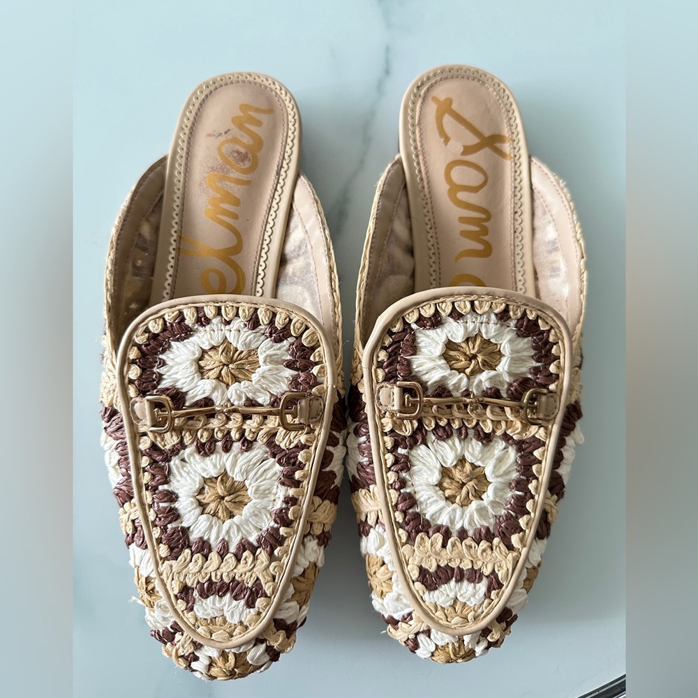 Sam Edelman Raffia Saddle Mules